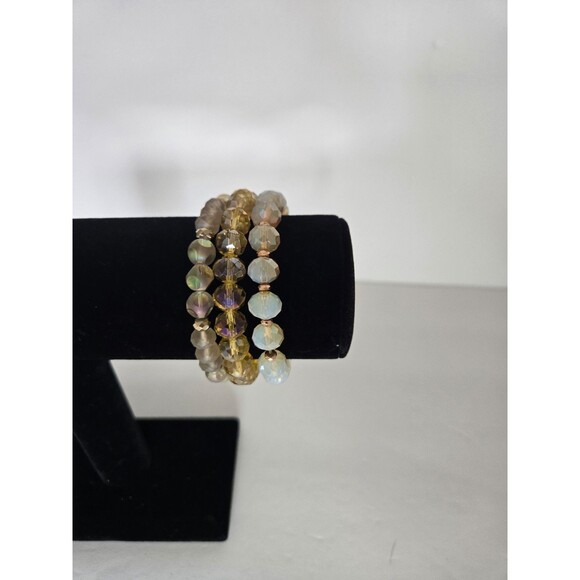 Set of 3 Erimish Bracelets Beaded Stretch Bracelets - Picture 3 of 5